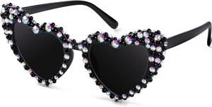 lot 8746 image: WantGor Birthday Glasses, Heart Sunglasses  Birthday Babe Gift, Accessories