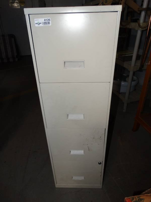 lot 4126 image: 4 drawer file cabinet