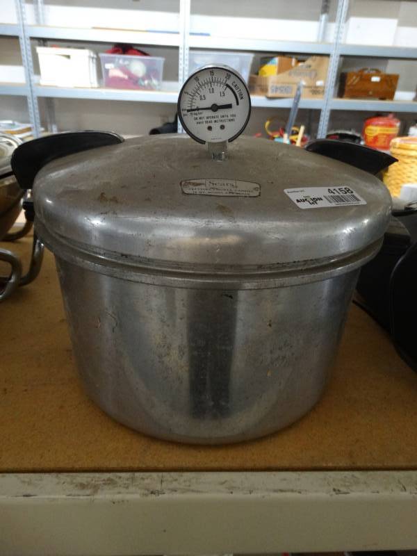 lot 4158 image: Sears pressure cooker.