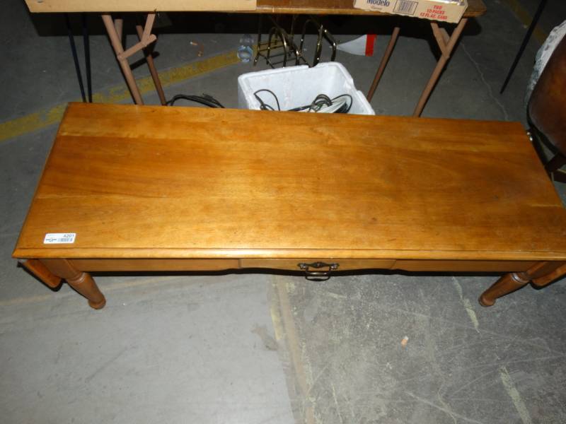 lot 4201 image: Coffee table, 71 L x 20 D x 17 T.