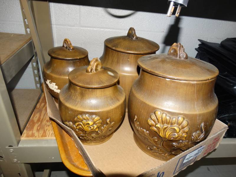 lot 4339 image: 4 glass canisters