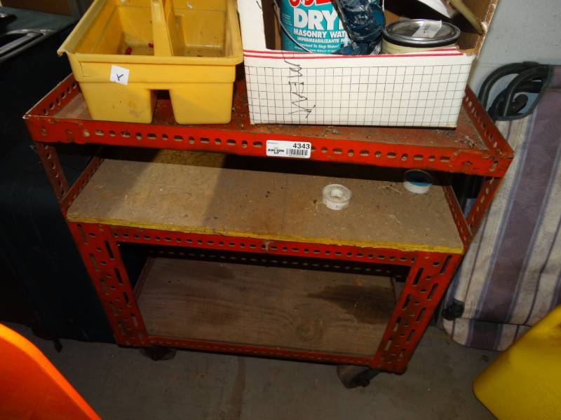 lot 4343 image: Tool rack on wheels