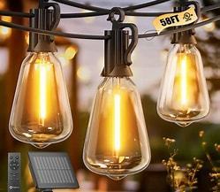 lot 3258 image: Brightown 52 ft Patio String Lights 15 Lights WS-S-01N-15A-ST38-CRF