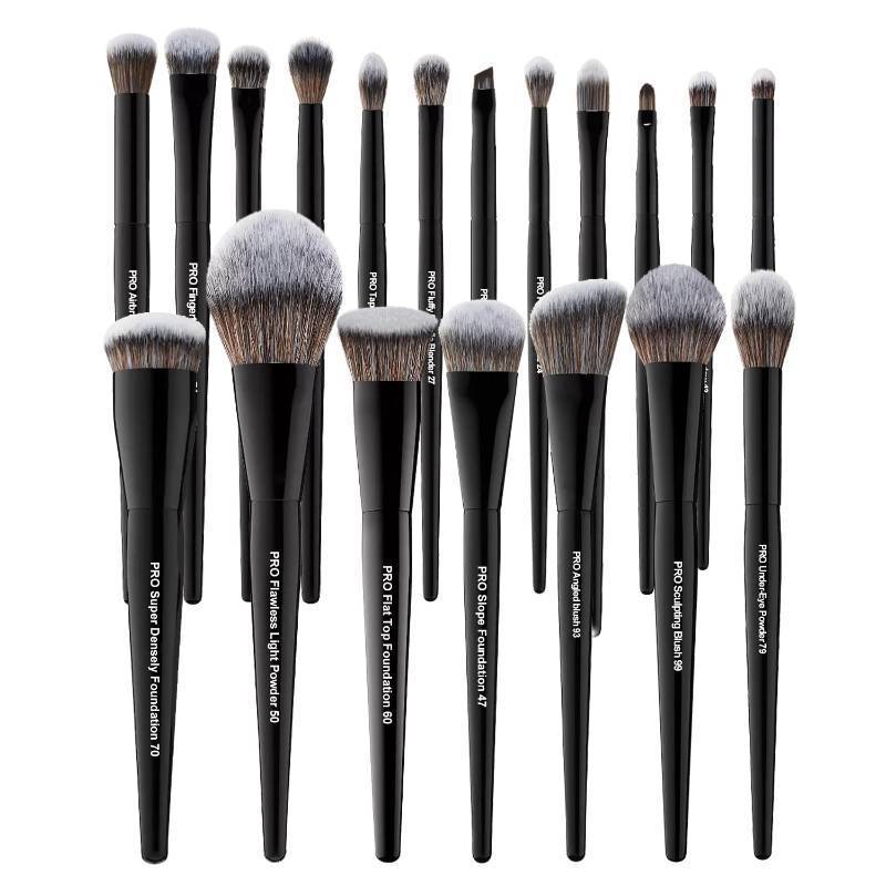 lot 9651 image: Bueart Design 19Pcs Professional Grade Labeled Makeup Brushes Set, Large Foundation Powder Contour Concealer eyeshadow Blush EyeLiner Make up Brushes,Premium Synthetic hair,Vegan Cruelty-free