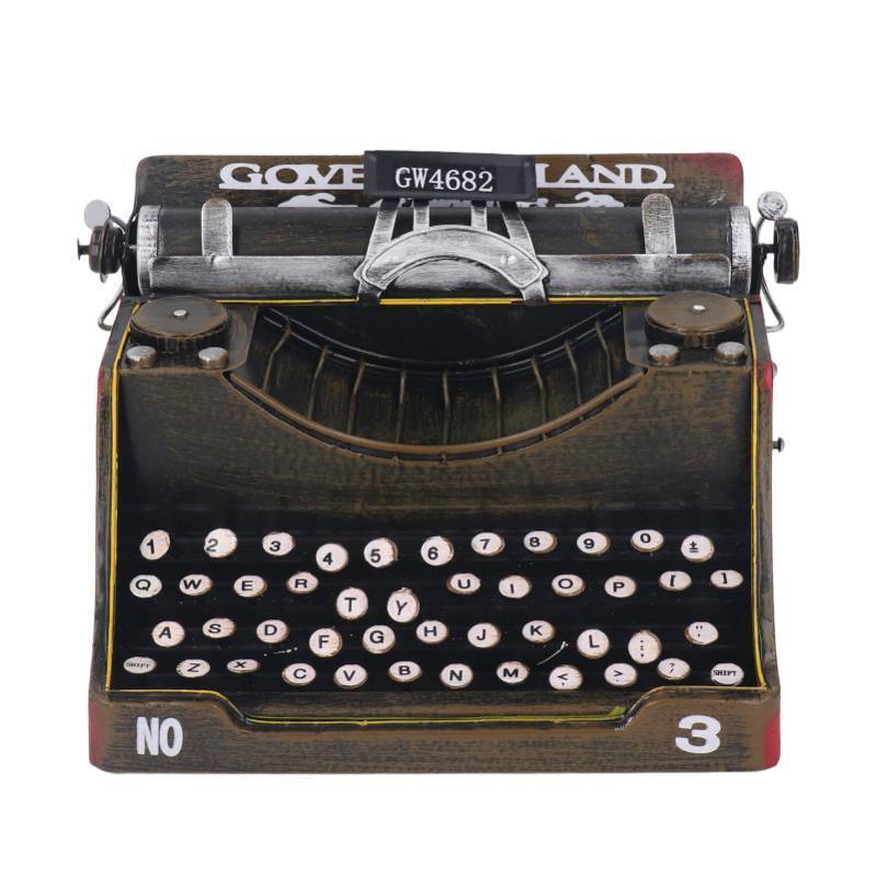 lot 4091 image: MAVIS LAVEN Classic Manual Typewriter Model, Vintage Typewriter Decoration Retro Typewriter Prop for Home Office Cafe with Handmade Iron Craft Artistic Display