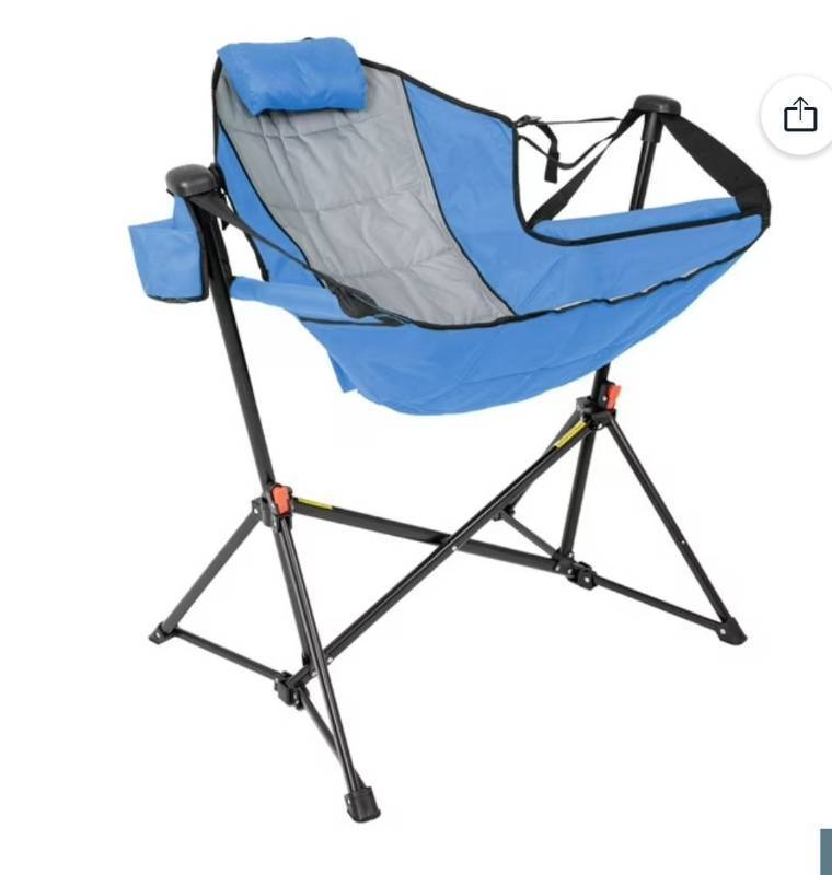 lot 768 image: Members Mark Swing Lounger Camp Chair light blue