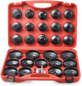 lot 11792 image: Cup-Type Oil Filter Wrench Set   30-Piece for Mercedes, BMW, VW, Audi, Volvo