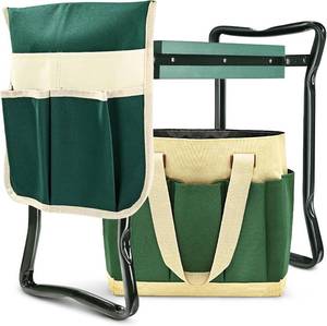 lot 11795 image: Garden Kneeler and Seat Heavy Duty, Foldable Ergonomic Gardening Bench