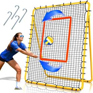 lot 11796 image: 7x4 ft Volleyball Rebounder Net, 5-Angle Adjustable bounce-back for drills