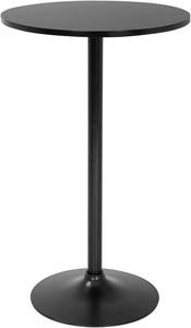 lot 11800 image: FDW Bar Table 40-Inch Black, Fixed-Height Round Table, Wood Top, Metal Base