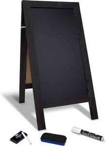 lot 11806 image: Better Office Products Magnetic A-Frame Chalkboard Sign, 20x40, Easel