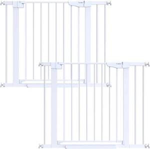 lot 11814 image: Cumbor 2 Pack Baby Gate for StairsDoorways 30-40.6 in White