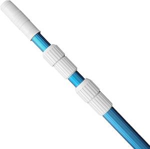 lot 11827 image: 12 ft Blue Anodized Aluminum Telescopic Pool Pole, 3-Piece Adjustable