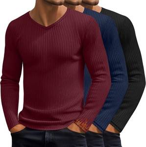 lot 11840 image: 3 Pack Mens Big & Tall Thermal Shirts, Cotton Fleece-Lined, Long Sleeve 3XL