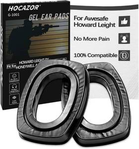 lot 11870 image: G-1001 Replacement Gel Ear Pads for Awesafe & Howard Leight Earmuffs EM054