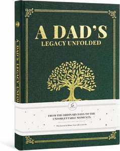 lot 11915 image: GAUDORA Dad Life Story Journal Birthday Gift, Memory Keepsake, 150 Prompts