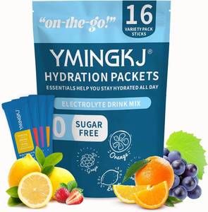 lot 11918 image: Electrolyte Powder Packets with Probiotics - 1000mg Sodium - Sugar-Free - 16