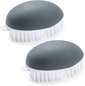 lot 11974 image: Dfacio 2-Pack Vegetable Brush with Dots Remover, Non-Slip Grip Scrubber