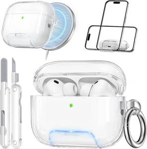 lot 11999 image: Ekoonpft AirPods Pro 3 Clear Case, Anti-Yellowing, MagSafe, Stand & Kit