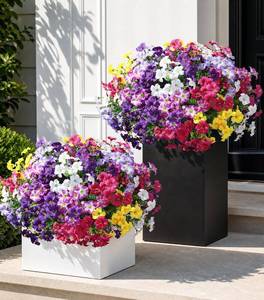 lot 12002 image: 20 Bundles Faux Morning Glory Outdoor Artificial Flowers, UV Resistant