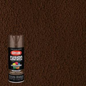 lot 12076 image: Krylon Fusion All-In-One Hammered Cocoa Brown PaintPrimer Spray Paint 12 oz 13-