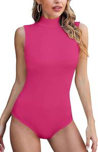 lot 12135 image: SHEIUGU Womens Mock Turtle Neck Bodysuit Slim Fit Stretchy XL