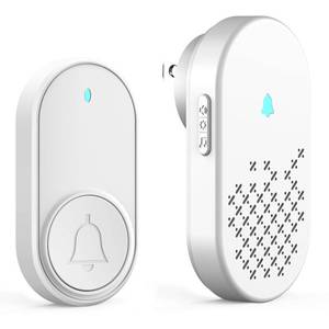 lot 12197 image: Wireless Doorbell Chime Kit 1000ft Range 32 Chimes Battery-Operated Install