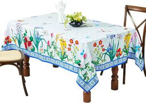 lot 12249 image: Xianshime Spring Summer Tablecloth 60 x 84 Inch Rectangle Floral, Waterproof