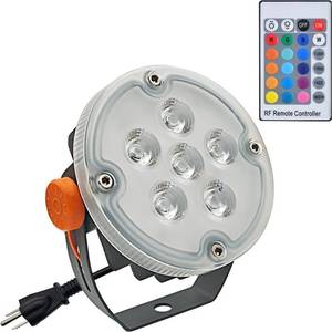 lot 12330 image: 24W RGBW Waterproof LED Flood Light with Remote, AC85-265V Landscape