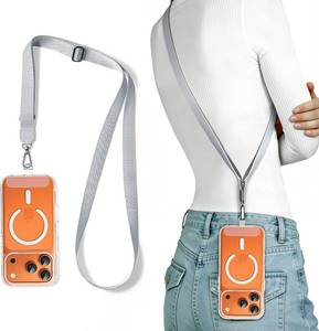 lot 12351 image: iPhone 17 Pro Max Clear Case with Adjustable Lanyard, MagSafe Shockproof
