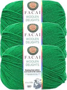 lot 12372 image: Facai Merino Wool Yarn, Worsted Weight, 197yds (3.5oz) Ball, Ideal Sweaters look at last pic for color)