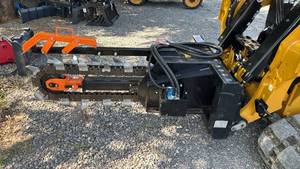 lot 4009 image: Skid Steer Trencher Attachment with Hydraulic Hoses Mower King