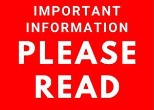 lot 0 image: Important Information