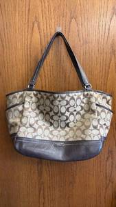 lot 101 image: Coach handbag brown