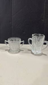lot 1026 image: double-handled celery vase and sugar dish