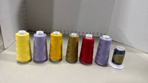 lot 1112 image: Lot of 7 Embroidery Thread Spools Maxi-Lock Elite Colors