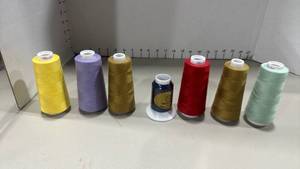 lot 1113 image: Lot of 7 Embroidery Thread Spools Maxi-Lock Elite Colors