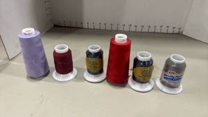 lot 1114 image: Lot of 7 Embroidery Thread Spools Maxi-Lock Elite Colors