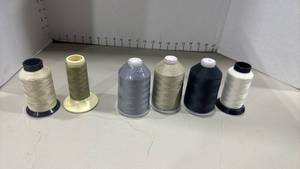 lot 1116 image: 6 Spools Embroidery Thread Assorted Colors