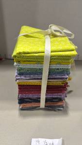 lot 1127 image: Fabric cut into .5 yard 19 different pieces