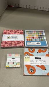 lot 1132 image: Fabric Bundle Lot Riley Blake Calico Charm Pack Lazy Afternoon Sew Wonderful 5 and 2.5 inch