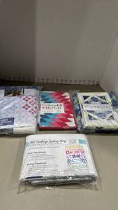lot 1157 image: Quilting Kits and Supplies Lot - 4 Items Sew-Ready Free-Motion Floral