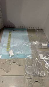 lot 1186 image: Clear acyclic quilting templates, and stencils