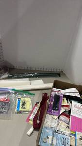 lot 1201 image: Sewing and Craft Supplies Lot Velcro, Chenille Buttons Rings, Hooks and more