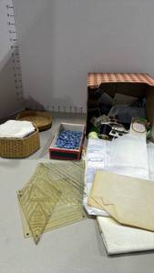 lot 1207 image: Sewing and Crafts Supplies Lot with Buttons, Thread, Patterns and Accessories