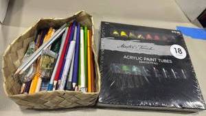 lot 1215 image: Masters Touch Acrylic Paint Tubes 18 Count 22ml Art and more