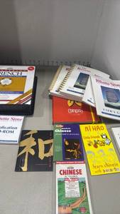 lot 1360 image: Language Learning Books and Materials Lot - French, Chinese, Rosetta Stone