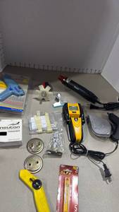 lot 2051 image: Tool Lot, hot Glue Gun, heat tool, strait line and more