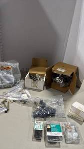 lot 2058 image: Hardware and Fasteners Mixed Lot Cabinet Clips Screws Hinges