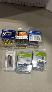 lot 2064 image: Hardware Fasteners Assortment Wood Screws, Plastic Anchors, Cabinet Screws, Weather-Stripping Fasteners